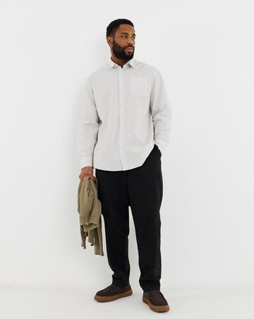 Jack & Jones Cole Poplin Stripe Long Sleeve Shirt - Cream