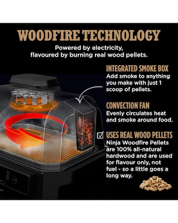 Ninja Woodfire OG901UK Pro Connect XL Electric BBQ Grill and Smoker