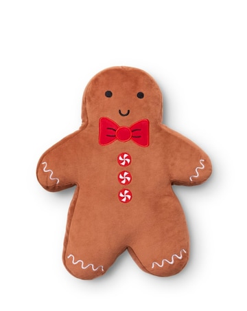 Catherine Lansfield Gingerbread 3D Shaped Cushion