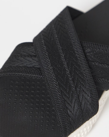 Cushion Walk Black Crossover Mules - Extra Wide Fit (EEE)