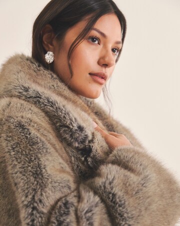 Simply Be Natural Faux Fur Maxi Coat