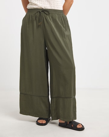 Simply Be Extreme Wide Leg Trim Detail Trousers
