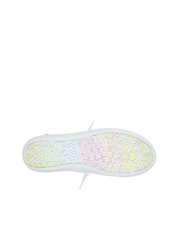 Skechers White Bobs B Cute Canvas Lace Up -Wide Fit (E)