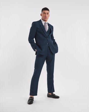 Navy Regular Fit Stretch Suit Trouser Short
