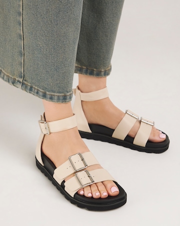 Hannah Two Strap Sandals Wide E Fit