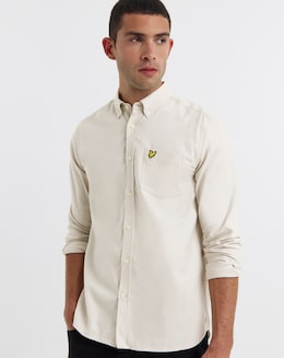 Lyle & Scott Long Sleeve Flannel Shirt - Putty