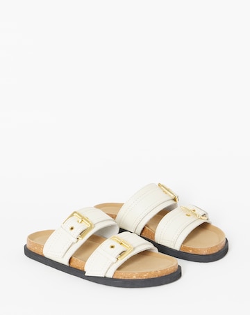 Chester Suede Two Strap Mule Sandals - Extra Wide Fit (EEE)