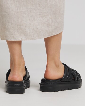 Heavenly Feet Andrea Chunky Slider Sandals Wide Fit