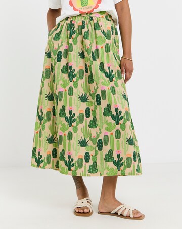 Twisted Wunder Cactus Maxi Skirt
