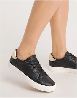 Millie Classic Lace Up Trainers - Wide Fit (E)