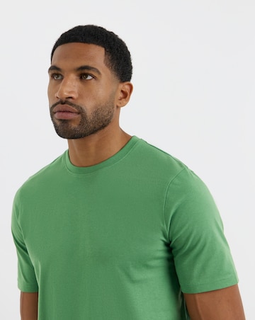 Pure Cotton Crew Neck T-Shirt Long-Green
