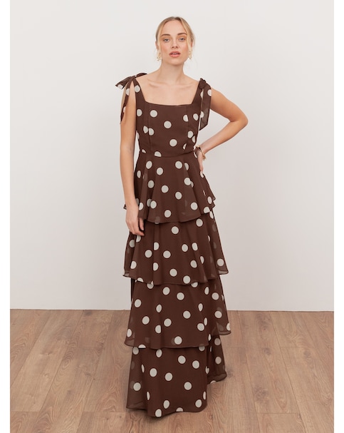 Anaya Polka Dot Print Dress