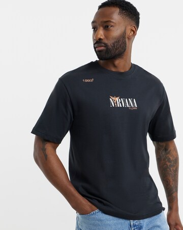 Only & Sons Nirvana Back Graphic T-Shirt - Black