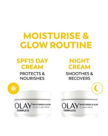 Olay Complete Moisturise & Glow Set, Day Face Cream + Night Cream