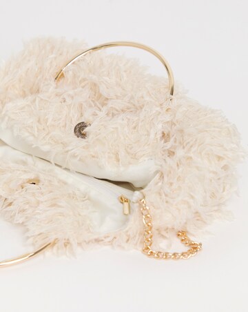 Joanna Hope Faux Feather Grab Clutch Bag