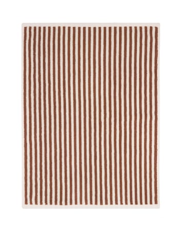 Yard Hebden Stripe Cotton Bathmat - Pecan