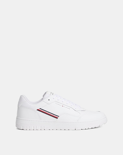 Tommy Hilfiger Basket Stripes Trainer - White