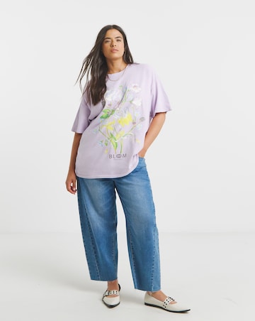 Lilac Floral Graphic T-Shirt