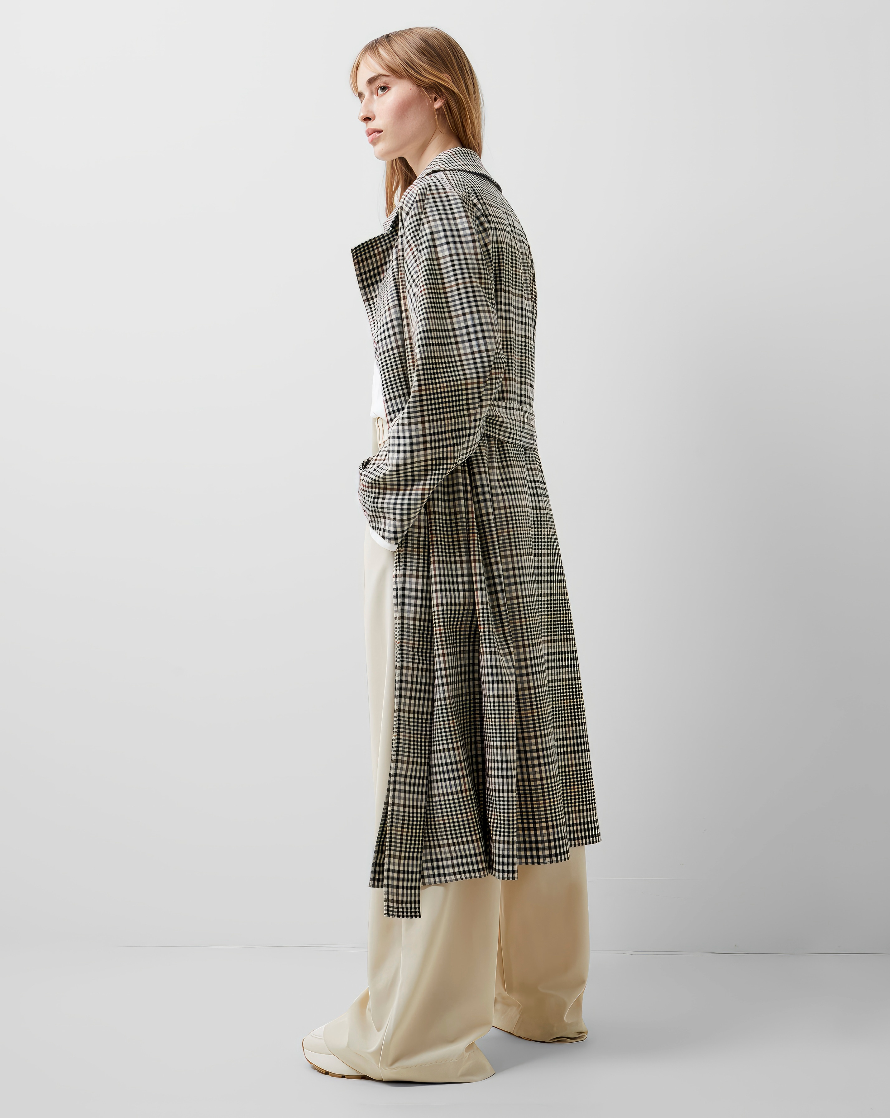 French Connection Dandy Check Trench Coat | Fashion World