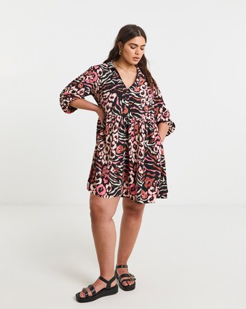 Animal Print Smock Dress