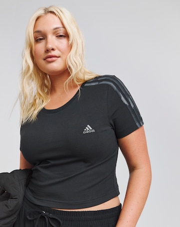 adidas 3 Stripes Crop Baby T-Shirt