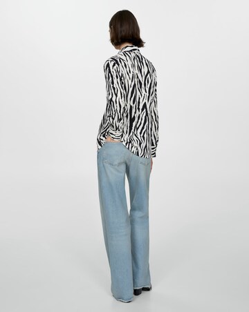 Mango Zebra Printed Flowy Shirt