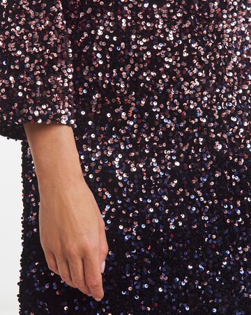 Ombre Sequin Shift Dress