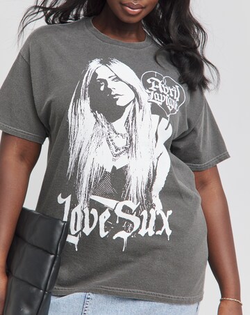 Charcoal Avril Lavigne Festival License T-Shirt