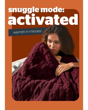Silentight Luxury Super Cosy Heated Throw - Berry