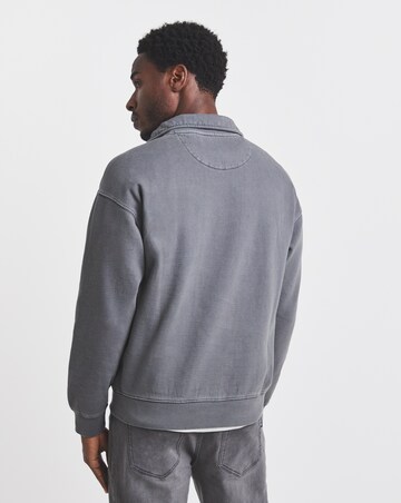 Union Garment Dyed Funnel Neck Sweatshirt-Grey