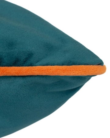 Furn Meridian Large Velvet Cushion Cover - Teal/Tiger