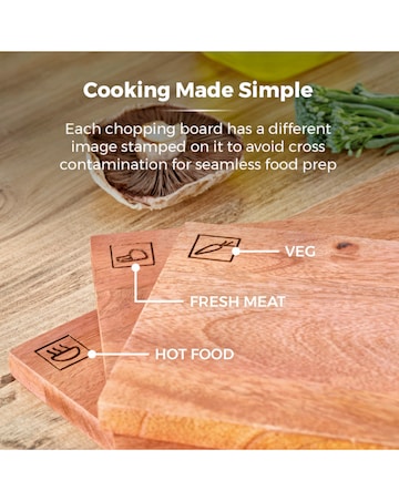 Tower 3 Piece Mango Wood Chopping Board Set