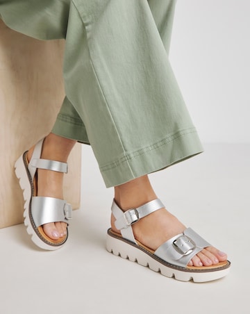 Heavenly Feet Trudy Buckle Strap Sandals Wide Fit