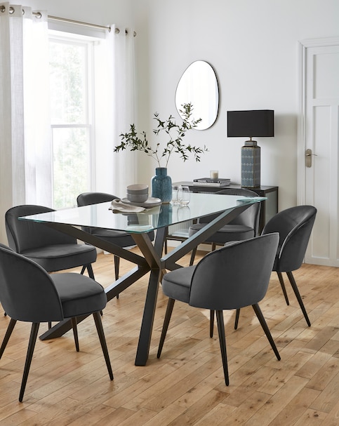 Bodie Black 6 Seater Dining Table