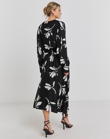 Joanna Hope Wrap Front Batwing Dress