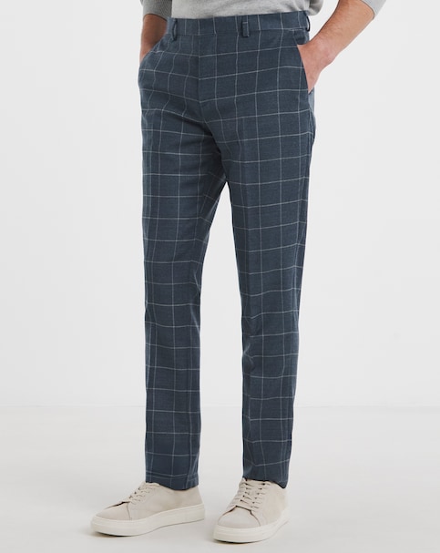 William Hunt Flannel Check Suit Trouser