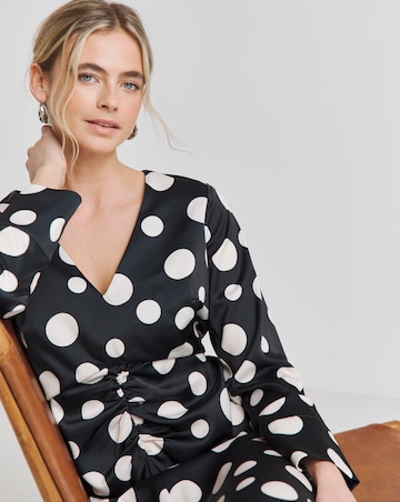 Joanna Hope Ruched Front Midi Dress