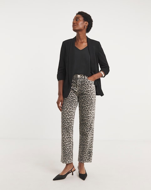 Ruched Sleeve Blazer
