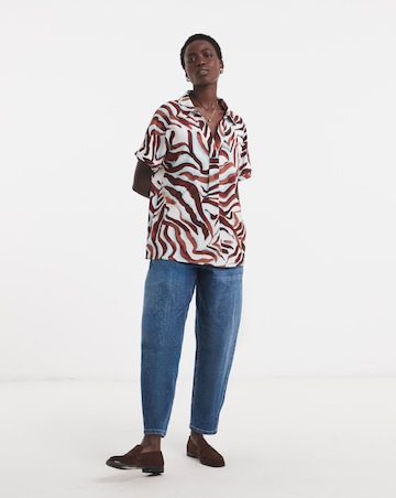 Collar Detail Short Sleeve Tunic