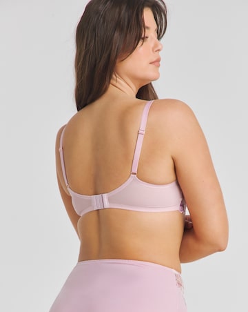 Pretty Secrets Sophia Embroidery Padded Plunge Bra (B-E) Pink