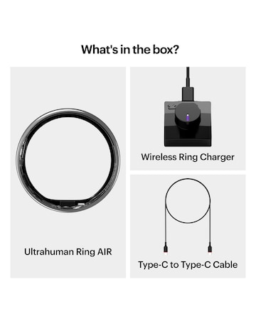 Ultrahuman Ring AIR Bluetooth Smart Ring - Air Silver - Size 8