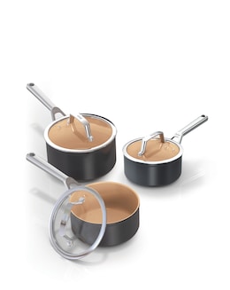 Ninja Ceramic 3 Piece Sauce Pan Set 16,18,20 CM