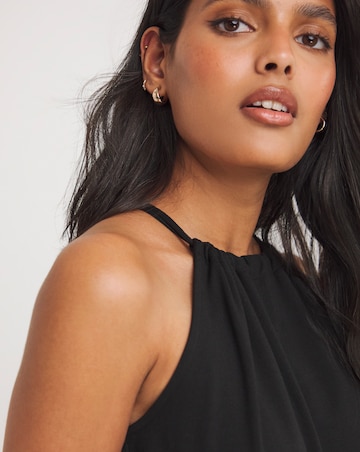 Soft Touch Jersey Halter Neck Maxi Dress