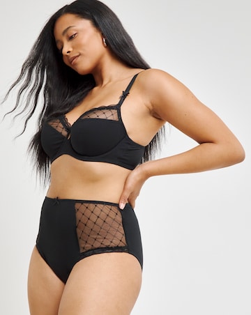 Pretty Secrets (2 Pack) Rachel Embroidery Deep Briefs Black/White