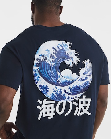 Jack & Jones Fuji Back Graphic T-Shirt - Navy