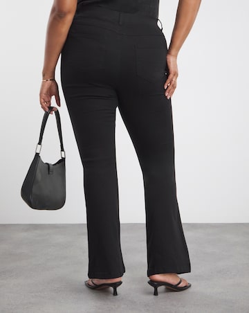 Erin Black Pull On Bootcut Jeggings