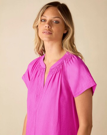 Ro&Zo Pink Chuck On Smocked Short Dress