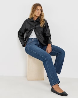 Simply Be 99 1 Indigo Comfort Relaxed Straight Leg Jeans