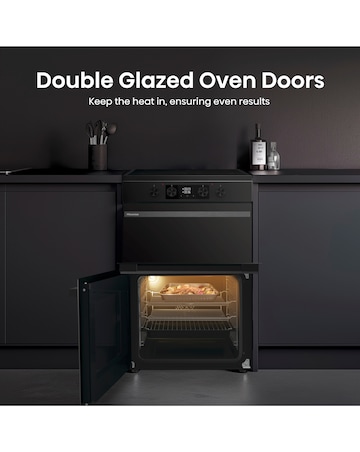 Hisense HDCEIT6C20B 60cm Induction Double Cooker - Black