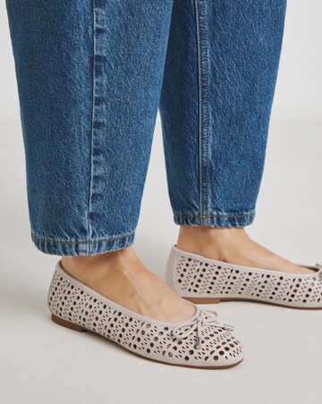 Hope Laser Cut Ballerinas - Wide Fit (E)